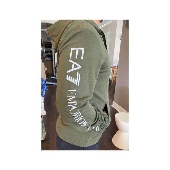 EA7 EMPORIO ARMANI ZIP UP HOODIE SWEAT SHIRT - Picture 5 of 8